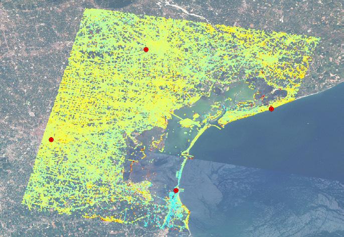 RSAT PSInSAR Results PSInSAR analysis: 61 Rsat images processed April