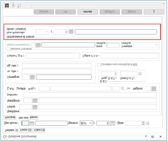 La dichiarazione di intento viene compilata automaticamente se per il cliente risulta inserita una dichiarazione non revocata e valida alla data del documento, su cui è specificata l opzione Diverse