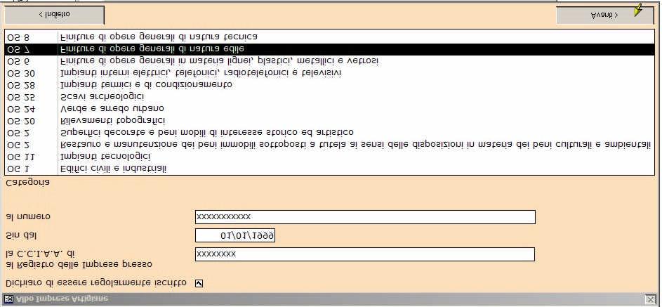 segno, cliccandoci sopra, si annullera' la categoria di iscrizione ed apparira', cliccando Avanti, un messaggio di conferma, rispondendo NO si tornera' indietro, rispondendo SI sara' confermata la