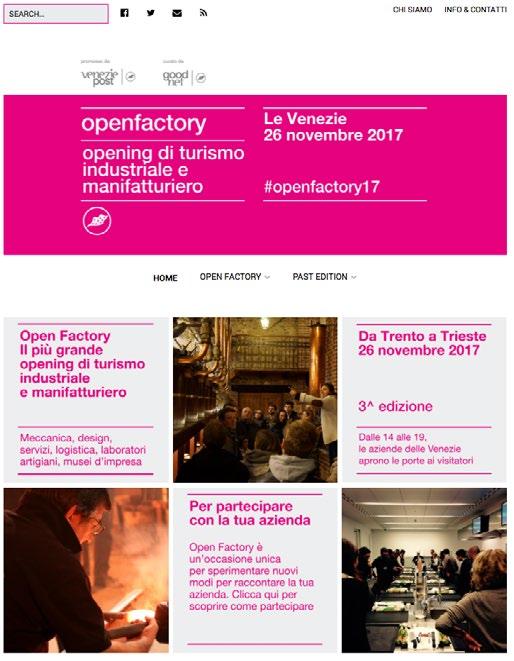 SITO WEB Il sito ufficiale di Open Factory presenta l elenco completo di tutte le aziende partecipanti suddiviso per provincia e per settore di attività.