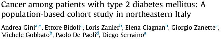 cancer diagnosis among patients with and without type 2