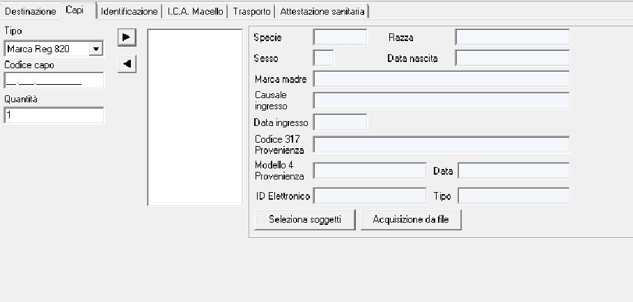 Selezionare il macello di destino tra le proposte date e cliccare sul tasto OK.