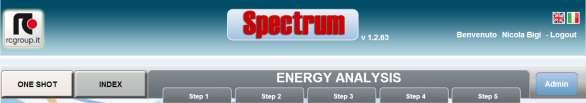 SPECTRUM modalità di calcolo L applicativo consente di caricare più macchine in un unica sessione di lavoro, e il suo uso si articola in più modalità: ONE SHOT Calcolo puntuale