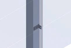 Asymmetrical clamp with vertical slots Walls - Façades - Muro cortina