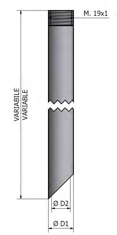 Dimensioni e Pesi (1) Dimensions and Weights (1) Ø D1 Ø D2 20 15 Opzioni Optional Per ulteriori opzioni o versioni speciali contattare SA Fire Protection For additional options or special versions