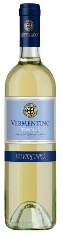 Vermentino Toscsano IGT Temperatura Temperature Vermentino e vari a bacca bianca. Vermentinoand whiteberry. giallo paglierino. Bright yellow color.