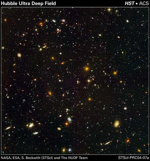 Un Universo di Galassie 13 miliardi di anni di storia dell universo Porzioni di cielo in apparenza vuote contengono in realtà migliaia di galassie molto deboli e molto distanti.