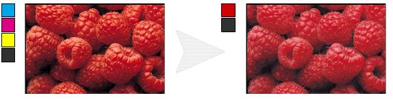 Con una procedura simile, il cyan può essere rimosso dagli oggetti rossi, oppure il nero può venire rimosso da altre parti dell'immagine. 8.3.