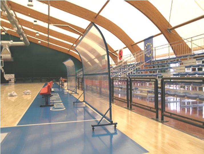 9125 Panchina campo indoor per giocatori ed atleti, lunghezza mt.
