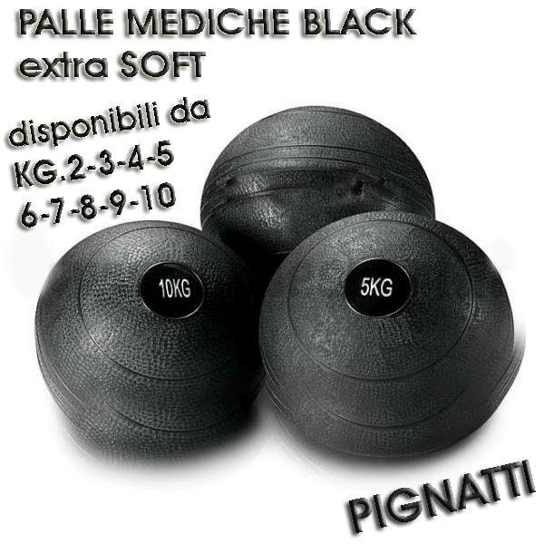 7 BLACK extra SOFT cad 25,00 2447 Palla medica in gomma nylon da kg.