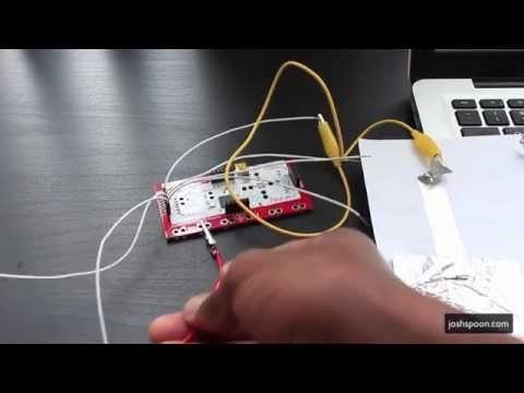 Nella parte inferiore ci sono i collegamenti a terra, necessari per funzionamento di MaKey MaKey.