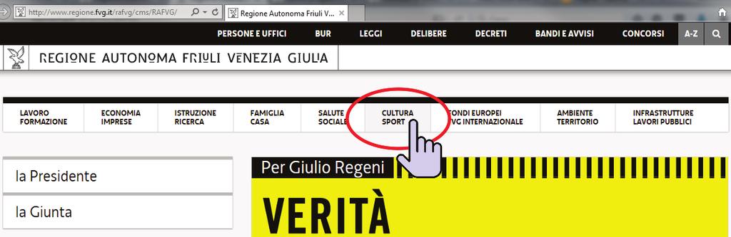 Manuale di utilizzo della piattaforma web per la presentazione on line delle DOMANDE DI INCENTIVO PER L ACQUISTO DI ATTREZZATURE SPORTIVE FISSE E MEZZI DI TRASPORTO E ATTREZZATURE SPORTIVE MOBILI.