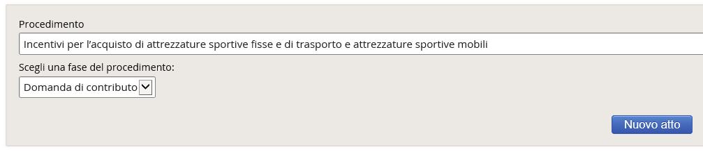 accesso l Elenco Atti si presenta vuoto. L unica opzione disponibile è l inserimento di una domanda attraverso il tasto Nuovo Atto.