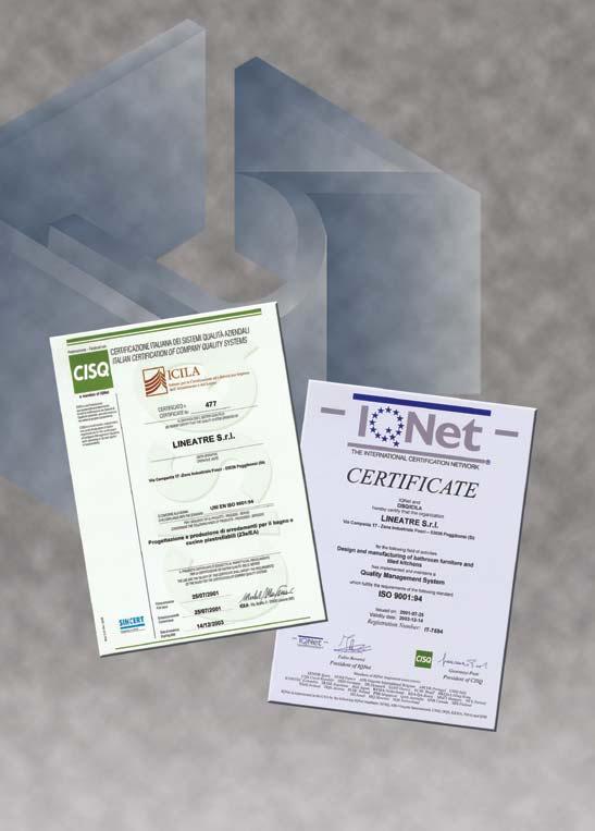 CERTIFICAZIONE ISO 9001 LINEATRE s.r.l.