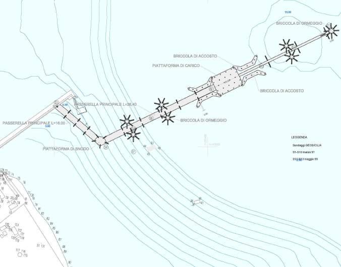 Nuovo pontile 1 carichi liquidi della rada di Augusta ad uso Condea Augusta Spa - Marina Militare Italiana.