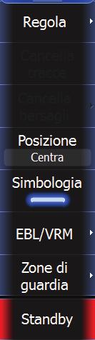 Forma È possibile scegliere se la zona di guardia deve avere una forma circolare o a settori.