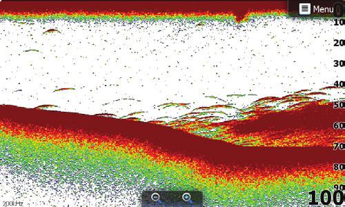 Anteprima È possibile disattivare l'anteprima della cronologia del sonar, scegliere di visualizzarla sempre nella parte superiore della schermata o di visualizzarla solo quando il cursore è attivo.