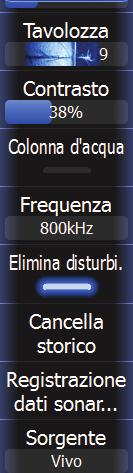 Tavolozza Sono disponibili diverse tavolozze di visualizzazione con varie tonalità e luminosità. Contrasto Regola il rapporto di luminosità tra aree chiare e scure sullo schermo.