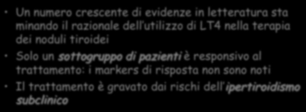 Levotiroxina Riassumendo Un numero crescente di evidenze in letteratura sta