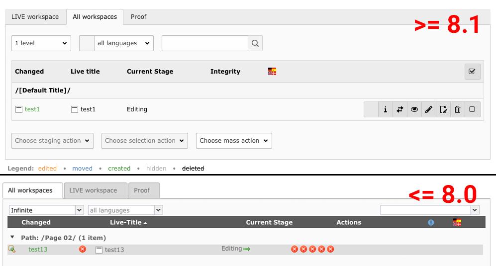 Interfaccia utente Backend Rielaborazione