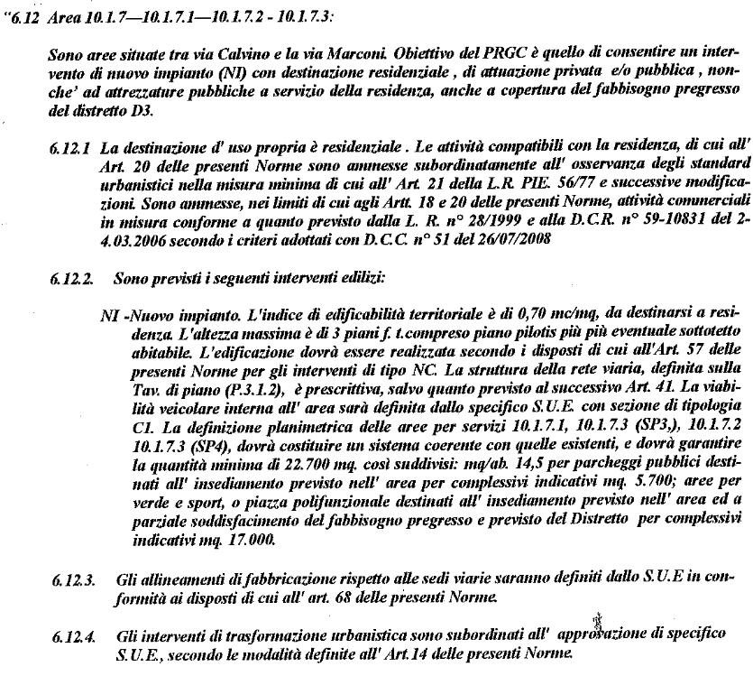 Le norme tecniche di attuazione dell area sono modificate a seguito della variazione di destinazione d uso ed a seguire