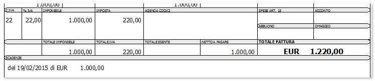 Il documento espone totale fattura ed imposta senza alterazioni rispetto al documento ordinario, come richiesto dal decreto, ma sarà visibile nella stampa della fattura il netto a pagare debitamente