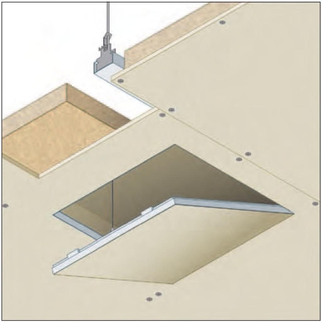 300909/3489 FR Norma di prova: EN 1365-2 Fornitura e posa in opera di BOTOLA D'ISPEZIONE PER CONTROSOF FITTO GB-REI 180, dimensioni 200x200mm, 300x300mm, 400x400mm, 500x500mm, 600x600mm con