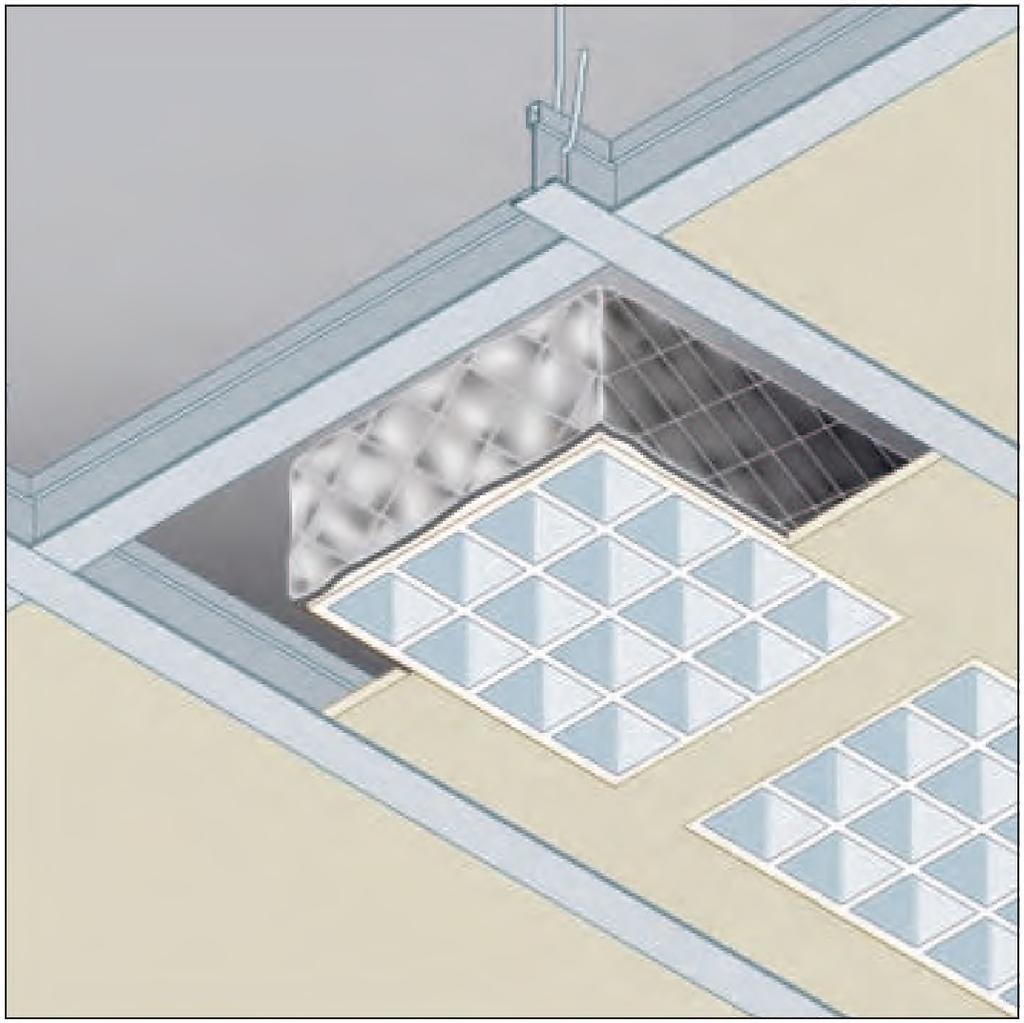 264416-3160 FR Norma di prova: EN 1365-2 Fornitura e posa in opera di PROTEZIONE PER PLAFONIERE GB-LIGHT con resistenza al fuoco REI 120 certificata su solaio in laterocemento spessore 240 mm