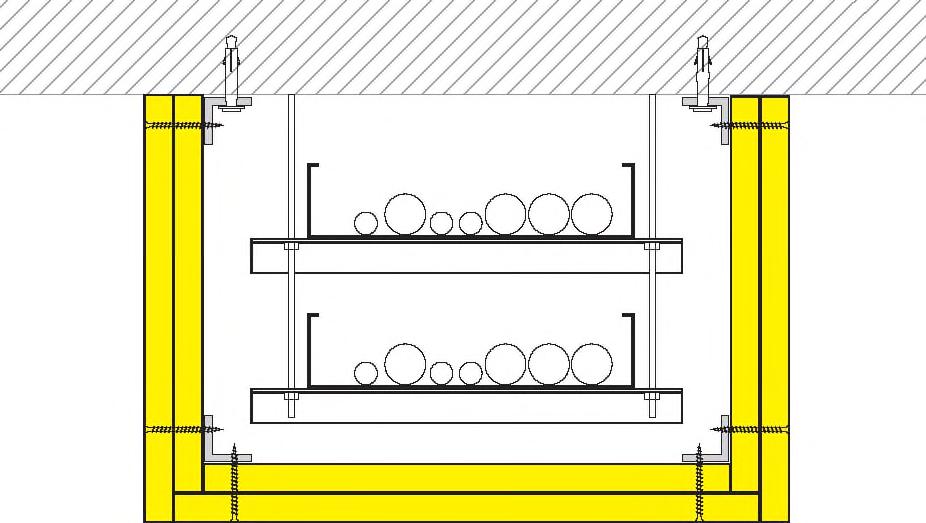 25,4 mm, dimensioni massime 2200x610 mm, costituite da silicati e solfati di calcio, esenti da amianto, prodotte per laminazione con controllo dell'essiccazione in stabilimento, in