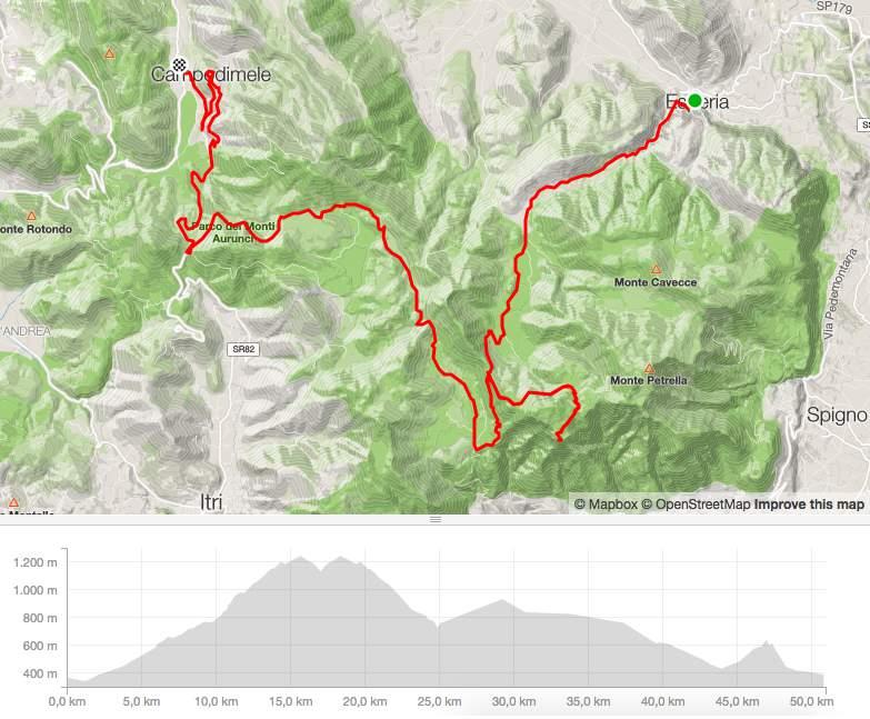 II Tappa da Esperia a Campodimele 51 km 1600 m Ad attenderci in questa tappa uno dei panorami piu entusiasmanti degli
