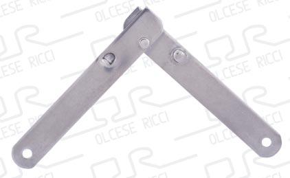 Lunghezza totale mm 230 Stainless steel folding hatch stay with locking system.