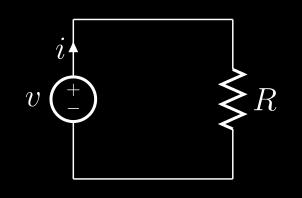 (corrente) V in Volt I in