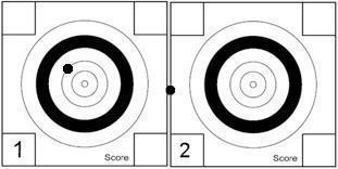 (la visuale 1è già tirata il punto è 8 - il tiro tra le visuali insiste sulla visuale 2 il punto della visuale 2 è 4) g Tiro incrociato.