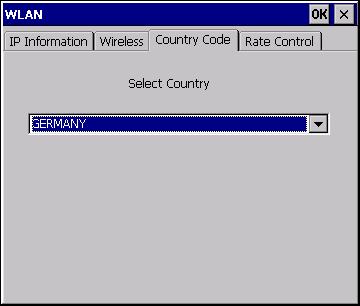 Configurazione del sistema operativo 6.2 WLAN Impostazione del codice del paese ATTENZIONE L'impostazione corretta del paese è indispensabile per un funzionamento a norma.