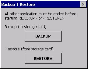 Configurazione del sistema operativo 6.12 Backup e ripristino con un supporto di memoria esterno 6.