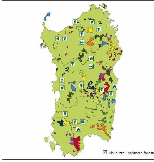 PUBLIC LANDS managed by Forestas in Sardinia 220 500