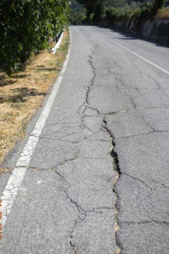 Colli di Lugnola (Configni) su cui posizionare gabbionate a sostegno del rilevato stradale, cedimenti al km 42+000 circa, oltre ad altri tratti e criticità segnalati nel tempo