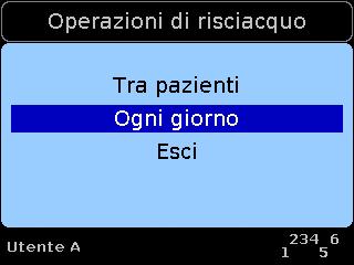 Operazione di risciacquo - Siringa Il sollevamento di molteplici manipoli intelligenti è l UNICO modo di accedere al menu Operazioni di risciacquo.