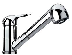 estraibile Single-lever kitchen mixer with pull-out spray Mitigeur monotrou évier avec douchette escamotable