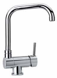 78CR582 Miscelatore monoforo lavello con canna tubo pieghevole per sotto finestra Under window kitchen mixer with flexible tube spout Mitigeur évier avec bec tube orientable pour sous fenêtre