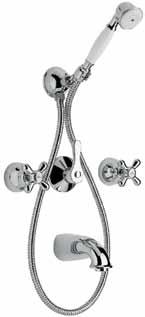 17CR105 Gruppo vasca esterno con doccia Duplex Bath-shower mixer with adjustable shower kit Mélangeur bain-douche apparent avec garniture de douche orientable Mezclador baño-ducha con equipo ducha,