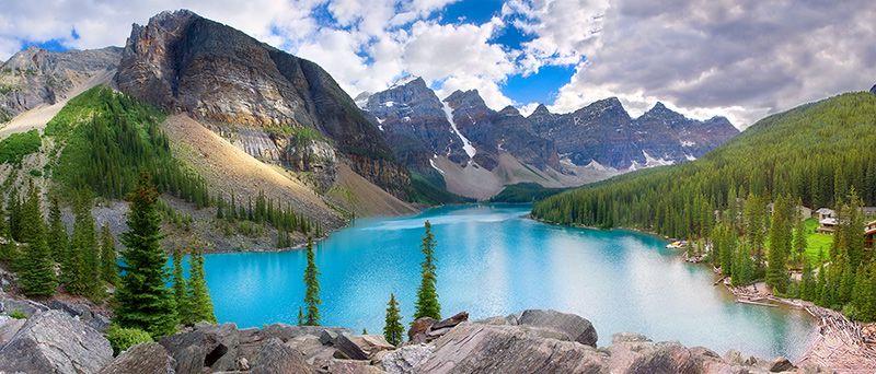 Una prima visione di questo lago paradisiaco e proseguirete qualche deciuna di Km per raggiungere l'area di Banff dove alloggerete al vostro Hotel Lodge o Motellodge o B&B.