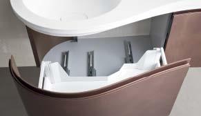 The Italian Bath Concept B. Luce interna al cassetto drawer internal light C.