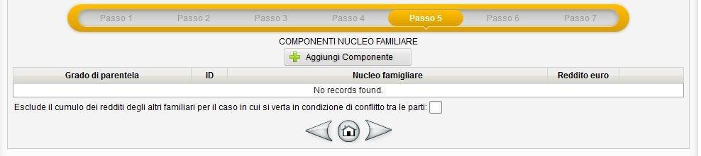 INSERIRE I DATI ANAGRAFICI ED IL CODICE FISCALE DEI COMPONENTI IL NUCLEO FAMILIARE. N.B.