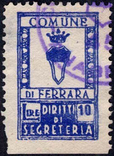 a mano 85.1 L. 25 terra di Siena 1950/< Carta bianca, liscia.