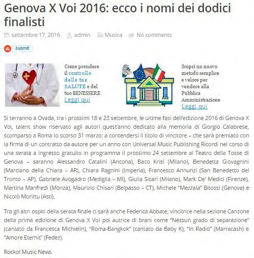 Cliente: GENOVAXVOI Testata: WWW.CELEBRITA'.