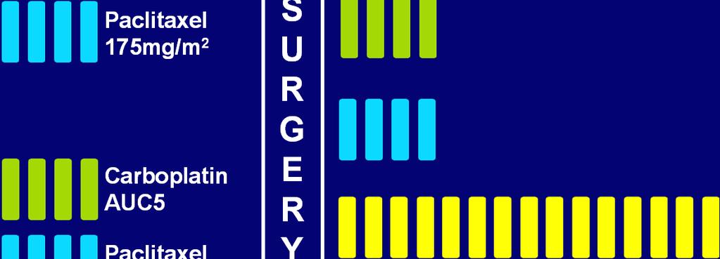 Ongoing ANTHALYA multicentre phase II trial (France) Previously untreated initially non-optimally resectable FIGO stage IIIC/IV primary ovarian, fallopian tube or primary peritoneal cancer n=99 R