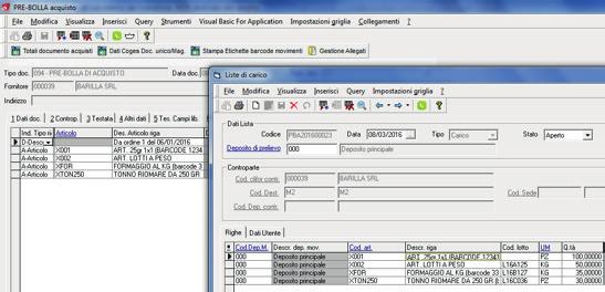 Generazione liste di carico La generazione delle liste di carico viene eseguita da un elaborazione che analizza gli ordini a fornitore inevasi, selezionabili in base a uno o più dei vari criteri