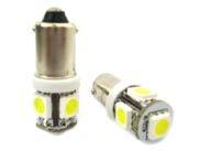 ) (piedini Storti / Sfalsati) Codice Articolo: LS2915 Luci di Posizione BA9S T4W 12V (Luce Bianca) con 5 Led SMD grandi 5050