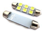 MICRO-SILURO T11 C5W da 28mm 12V con 3 Led SMD grandi 5050 (Luce Bianca) Codice Articolo: LS3808